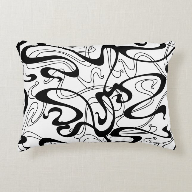 Art Nouveau seamless pattern. Curl texture in vint Dekokissen (Vorderseite)