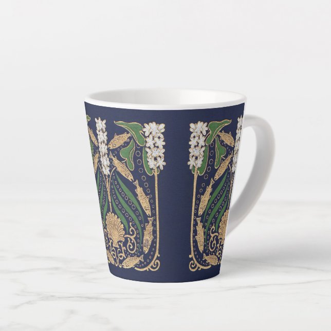 Art Nouveau Seashore Seashells Milchtasse (Rechte Ecke)
