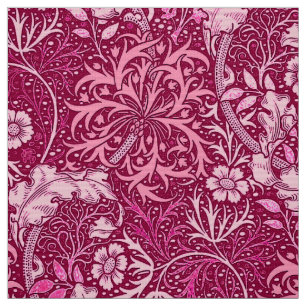 Art Nouveau Seaweed Floral, Fuchsia Pink Stoff