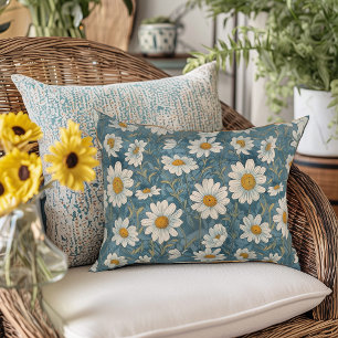 Art Nouveau Shasta Daisies Dekokissen