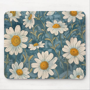 Art Nouveau Shasta Daisies Mousepad