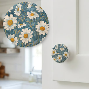 Art Nouveau Shasta Daisy Keramikknauf