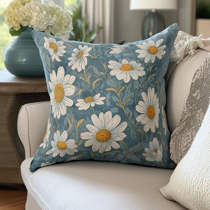 Art Nouveau Shasta Daisy Kissen
