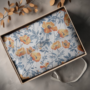 Art Nouveau Small California Poppies 10lb, 17"x23 Seidenpapier