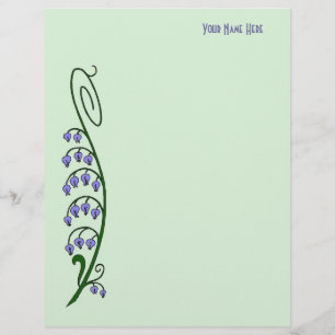 Art Nouveau Snowdrop Blume Letterhead