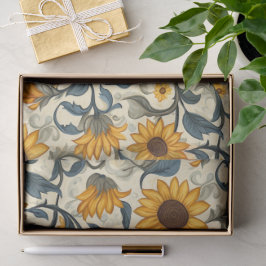 Art Nouveau Sonnenblumenspulpapier - 10lb, 17"x23" Seidenpapier