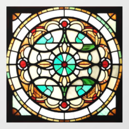 Art Nouveau Square Runde AI Art Window Clubing Fensteraufkleber
