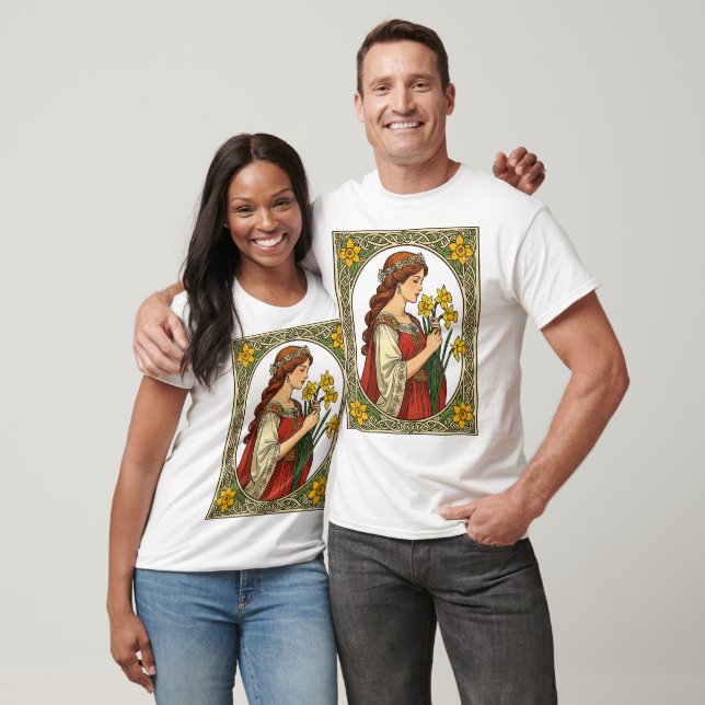 Art Nouveau St Davids Day Pride T-Shirt (Unisex)