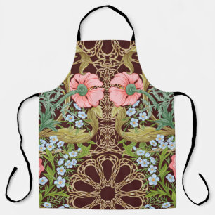 Art Nouveau Style Floral: Farbiges Vintages Muster Schürze