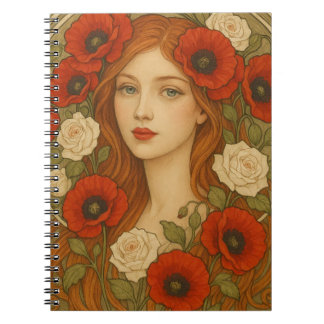 Art nouveau style spiral photo notebook notizblock