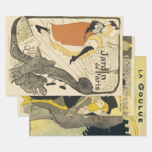Art Nouveau Tänzerin Jane Avril von Toulouse Lautr Geschenkpapier Set