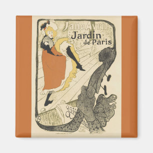 Art Nouveau Tänzerin Jane Avril von Toulouse Lautr Magnet