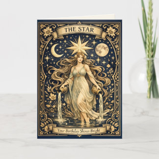 Art Nouveau Tarot Geburtstag Himmlischer Stern Karte