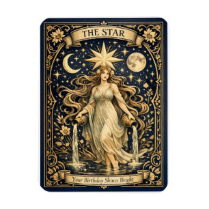 Art Nouveau Tarot Geburtstag Himmlischer Stern Magnet