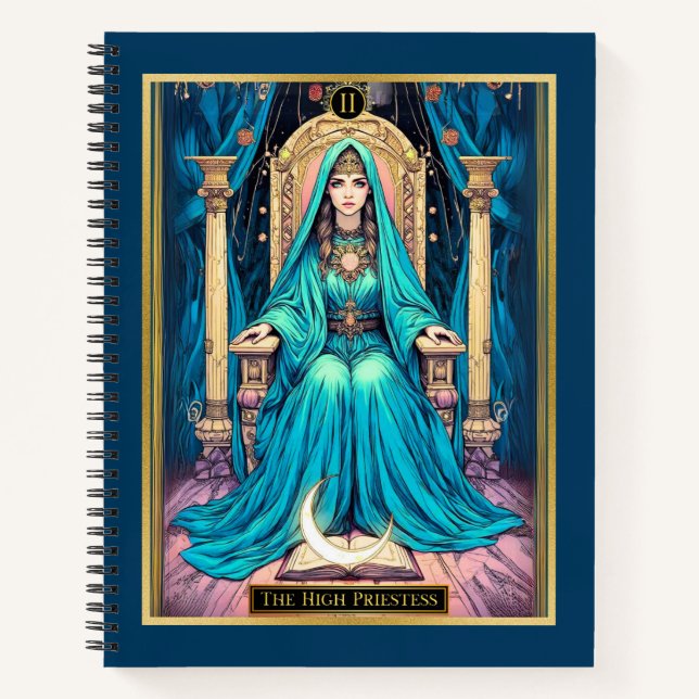 Art Nouveau Tarot, Hohepriestess Journal Notizbuch (Vorderseite)