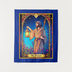 Art Nouveau Tarotkarte, Der Einsiedler Wandteppich