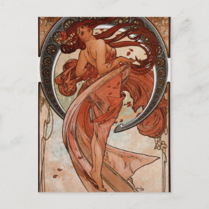 Art Nouveau The Dance Post Card Postkarte