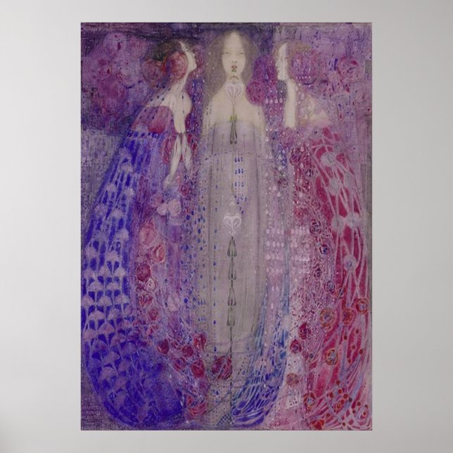 Art Nouveau Three Parfüms MacDonald 1912 Poster (Vorne)