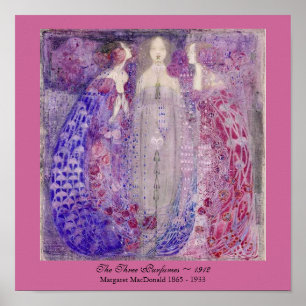 Art Nouveau Three Parfüms Margaret MacDonald 1912 Poster
