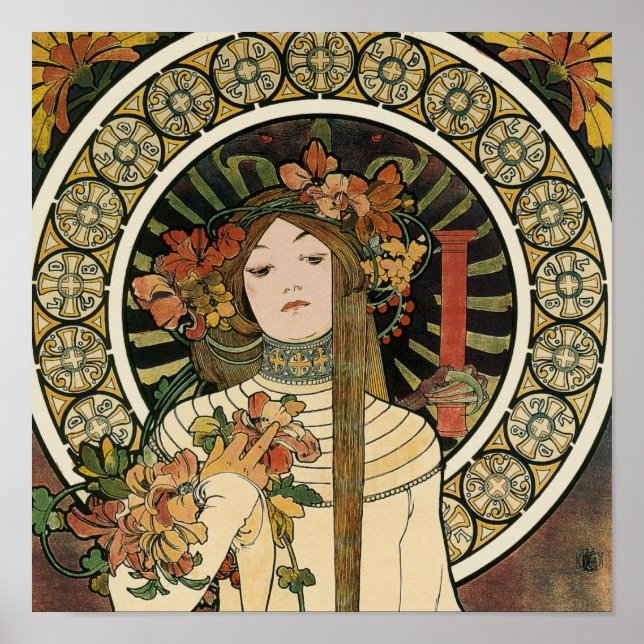 Art Nouveau Trappistine Mucha Poster (Vorne)
