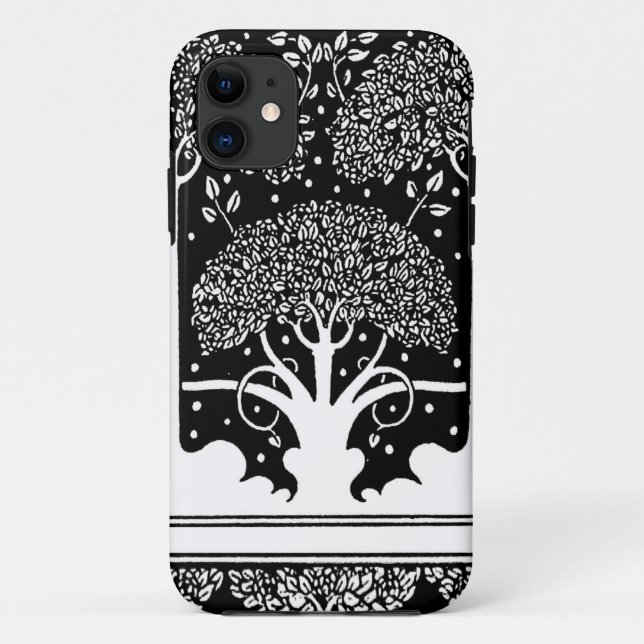 Art Nouveau Tree Beardsley Muster Case-Mate iPhone Hülle (Rückseite)