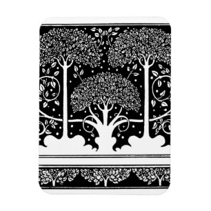Art Nouveau Tree Beardsley Muster Magnet