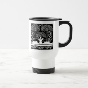 Art Nouveau Tree Beardsley Muster Reisebecher