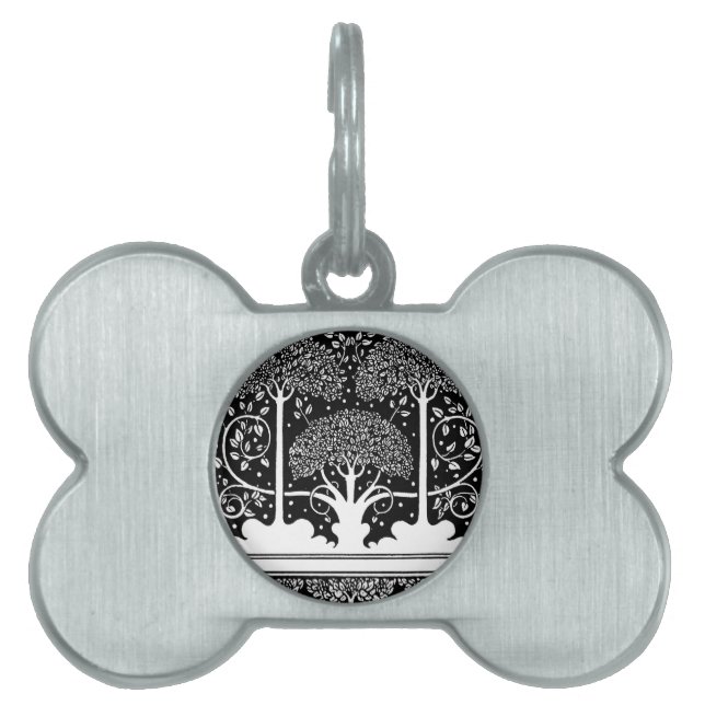 Art Nouveau Tree Beardsley Muster Tiermarke (Vorderseite)