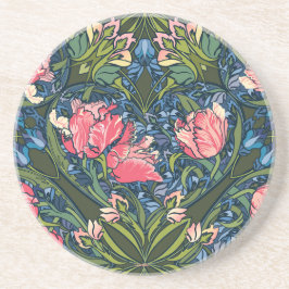 Art Nouveau Tulip Garden Getränkeuntersetzer