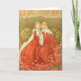 Art Nouveau Valentine Feiertagskarte