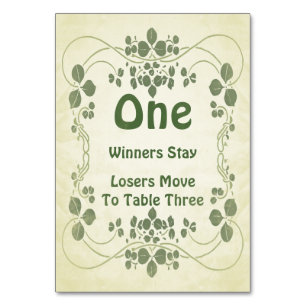 Art Nouveau Vintag #1 Bunco Table Card Tischnummer