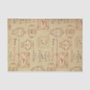 art nouveau Vintag Couture art Deko paris französi Seidenpapier