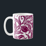 Art Nouveau Vintage Botanical Floral Pattern Kaffeetasse<br><div class="desc">Vintage Botanical Floral Pattern – Art Nouveau Woodblock Style with Editable Colors. Elegant wood block flowers and leaves illustration with a late-Victorian, arts and crafts, heritage, English country aesthetic. To choose your own color, click on "Edit this design." Then click on the mug / design image. Once the toolbar appears,...</div>