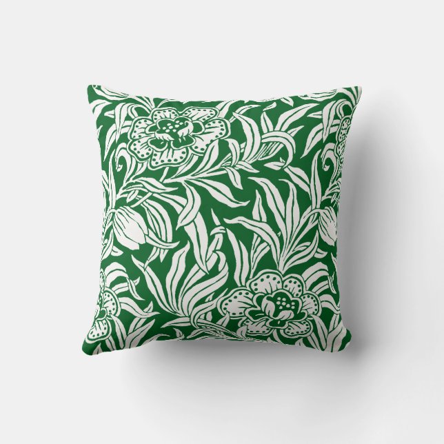 Art Nouveau Vintage Botanical Floral Pattern  Kissen (Rückseite)