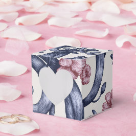 Art Nouveau Vintage Design Blaue Rosa Geschenkbox Geschenkschachtel