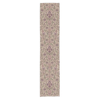 Art Nouveau vintage Iris & Passionflower Damask Kurzer Tischläufer