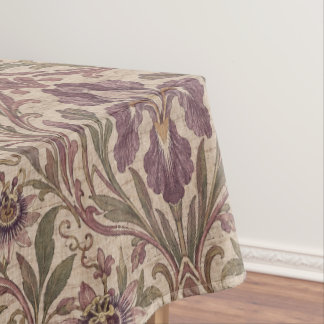 Art Nouveau vintage Iris & Passionflower Damask Tischdecke