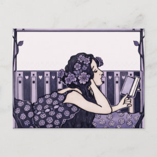 Art Nouveau Vintage-Leser Postkarte