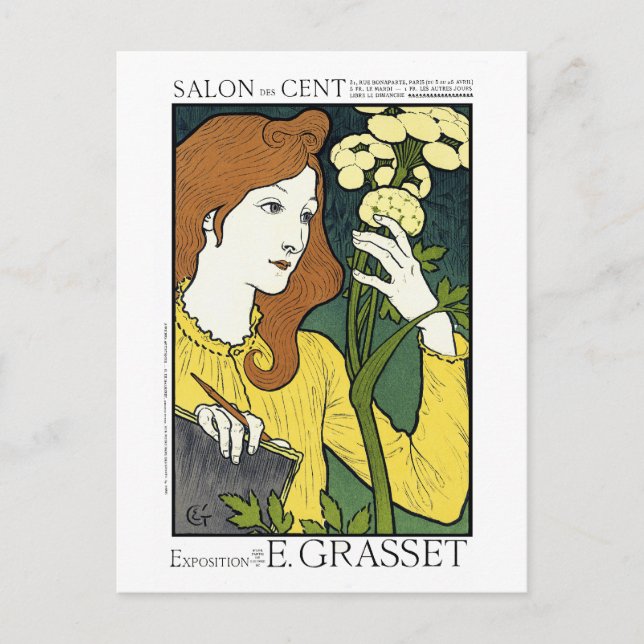 Art Nouveau Vintage Postkarte: von Grasse Postkarte (Vorderseite)