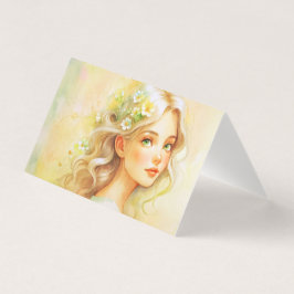 Art Nouveau watercolour portrait