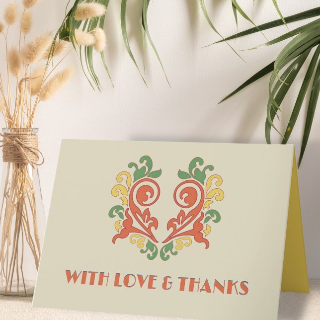 Art Nouveau Wedding Dankeschön Card Dankeskarte (Von Creator hochgeladen)