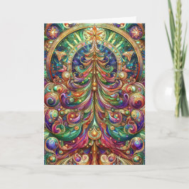 Art Nouveau Weihnachtsbaum Karte