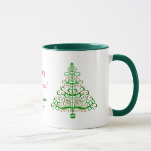 Art Nouveau Weihnachtsbaum Tasse