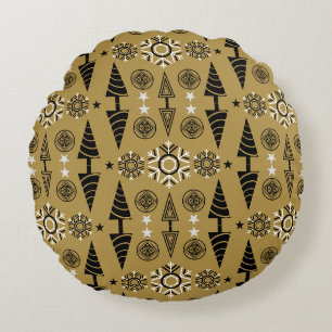 Art Nouveau-Weihnachtsdekoration Rundes Kissen
