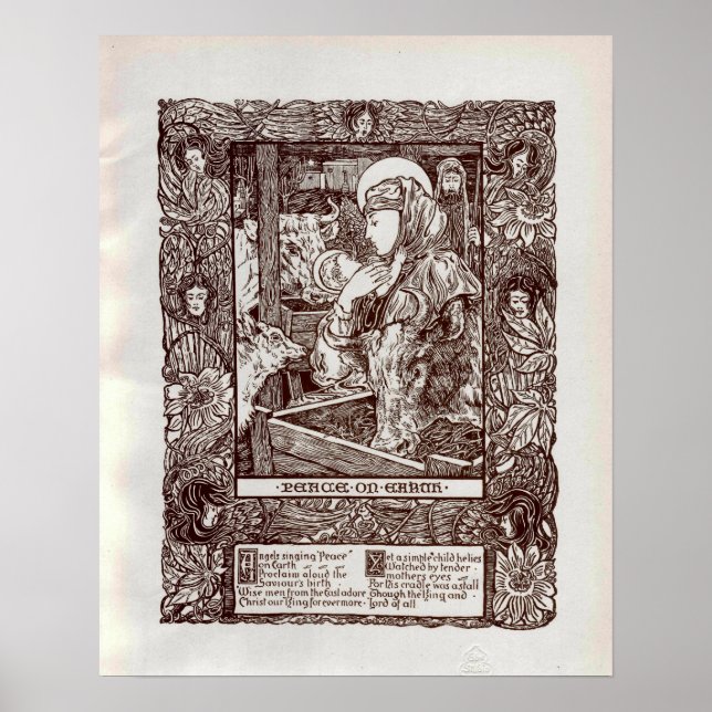 Art Nouveau Weihnachtsgeburt (1898) Poster (Vorne)