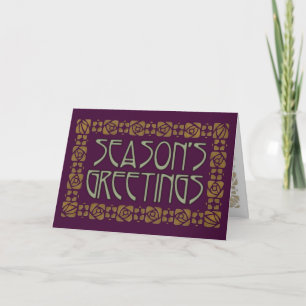Art Nouveau Weihnachtsgrüße Feiertagskarte