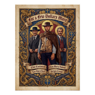 Art Nouveau Western-Poster 'Für ein paar Dollar me Poster