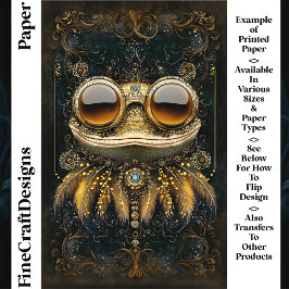 Art Nouveau Whimsical Frosch CM9 Scrapbook Paper