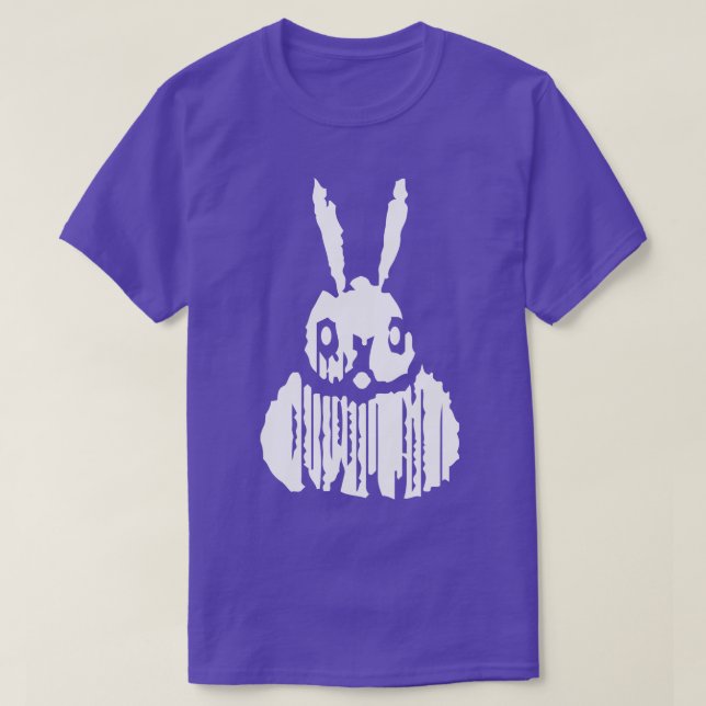 Art Nouveau White Bunny Pattern T-Shirt (Design vorne)