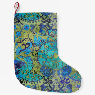 Art Nouveau William Morris 1970s Retro Modern Kleiner Weihnachtsstrumpf